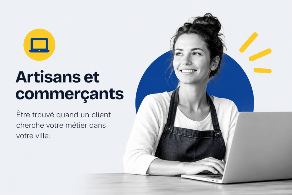 Artisan et commerçant de proximité, visibles en ligne grâce à leur site internet