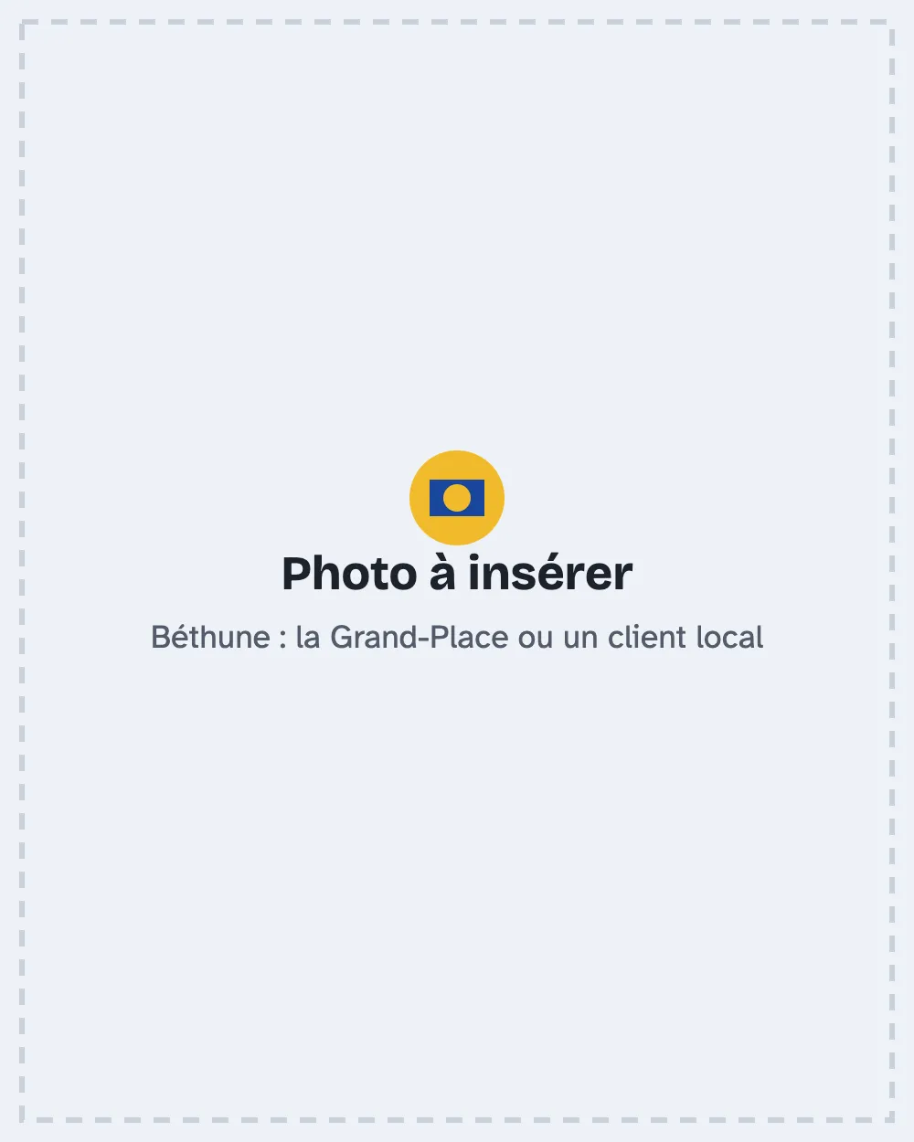 Béthune : la Grand-Place ou un client local