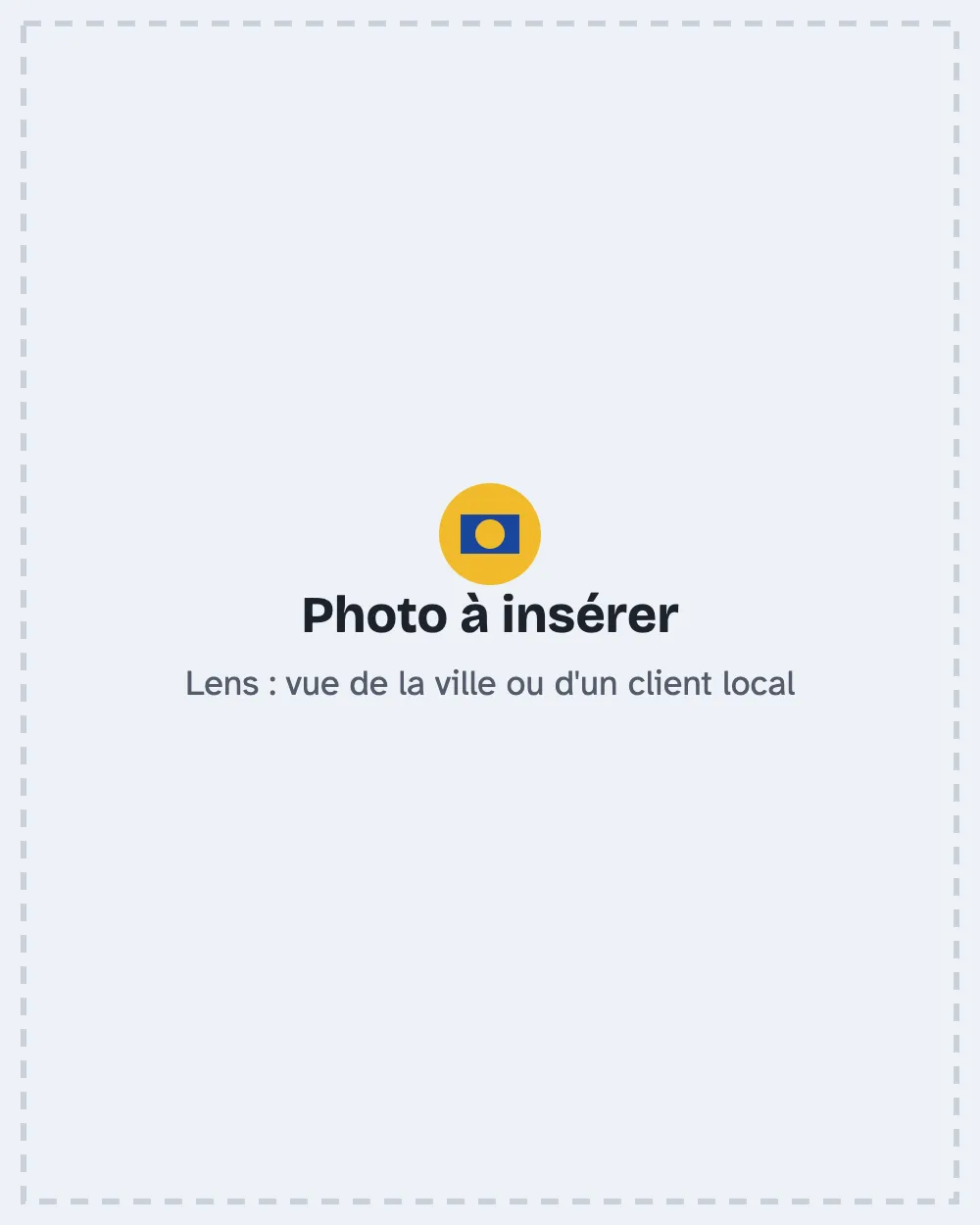 Lens : vue de la ville ou d'un client local