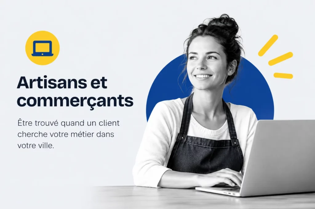 Artisan et commerçant de proximité, visibles en ligne grâce à leur site internet