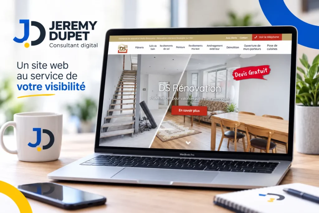 Site internet de DS Rénovation, entreprise de rénovation