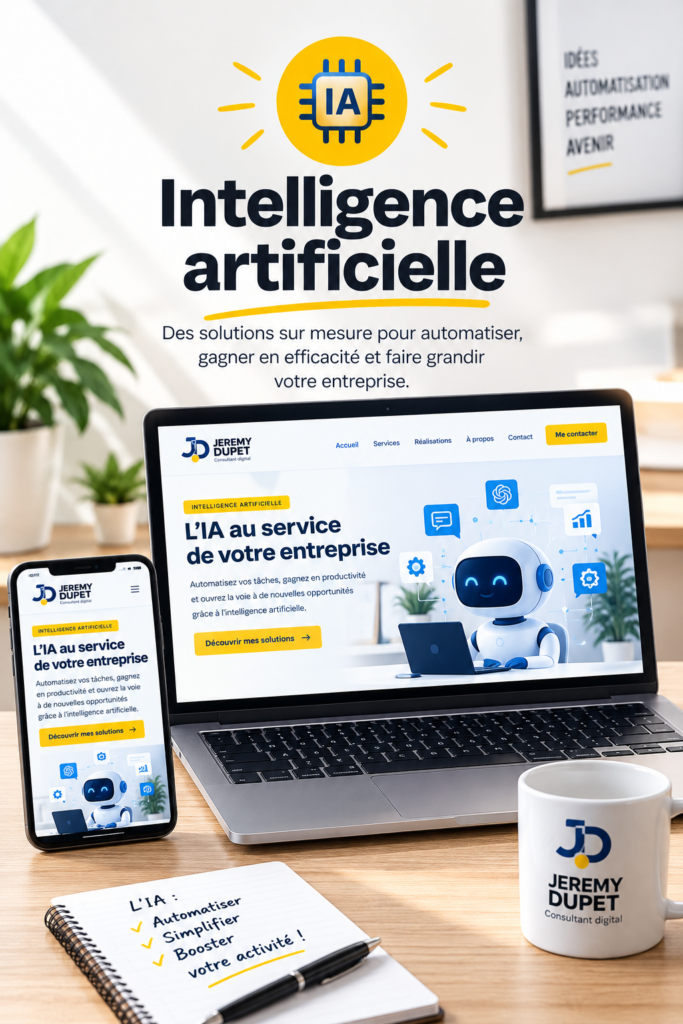 Intelligence artificielle pour TPE et indépendants : outils simples et formation, par Jeremy Dupet