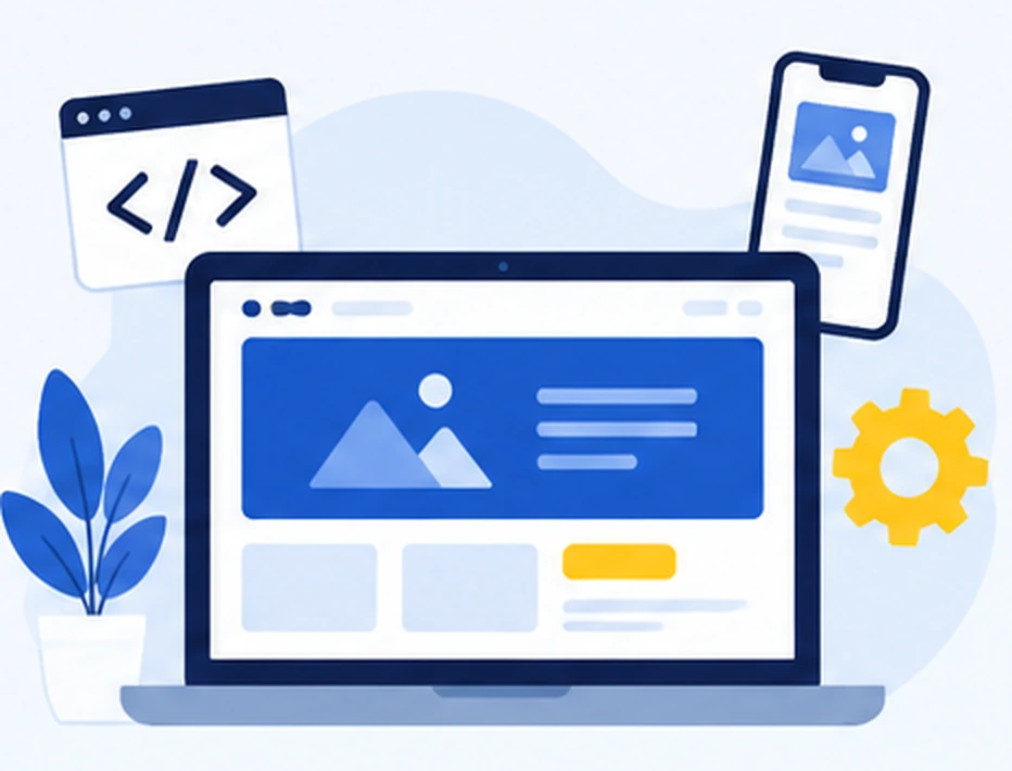 Illustration : site internet affiché sur ordinateur et smartphone